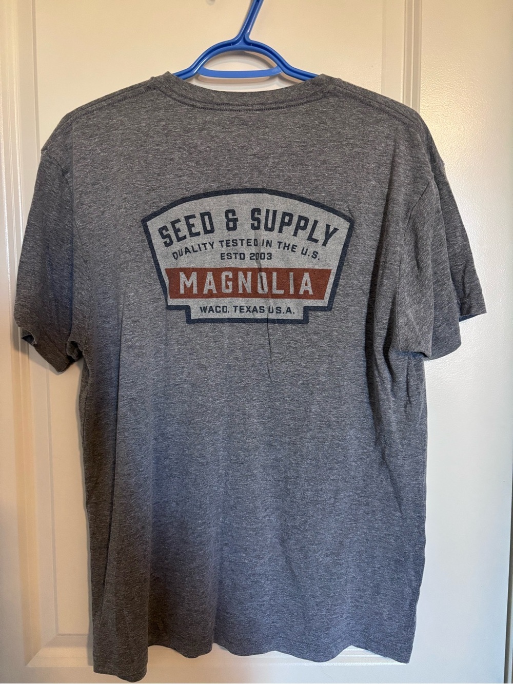 Magnolia Seed & Supply Men's Gray Crewneck T-Shirt Super soft